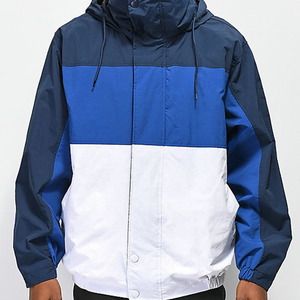 Nouveauté veste de sport coupe-vent 100% polyester pour hommes sur mesure col montant avec broderie décoration enduite pour adultes - Product Image 1