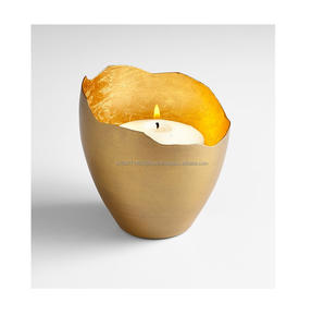 Vela de cera de diseño dorado real, soporte de Metal sólido para decoración, otras velas brillantes, linterna votiva para interiores y exteriores - Product Image 3