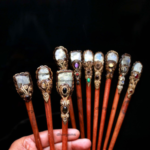 Palos de pelo de piedra lunar blanca para mujer, arcilla polimérica para esculpir, caja de cristal, palos de cristal de azúcar natural - Product Image 4