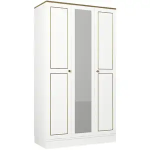 Exclusive Ravenna Wood Modern High Quality Best Price Wardrobe White 3 Doors