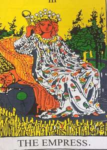 Affiche en coton l'impératrice petite tapisserie tenture murale carte de tarot magnifique nappe décor à la maison par les expéditeurs indiens - Product Image 4