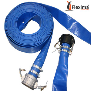Manguera plana flexible de PVC de 3 pulgadas, 100m de longitud, descarga de agua, aplicación de riego, moldeado rodante de poliéster, tubos de plástico - Product Image 4