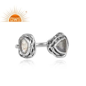 Popular <b>Crystal</b> and Labradorite Gemstone <b>Ring</b> Sterling Silver Designer Antique <b>Ring</b> Jewelry Manufacturer Classic Collection - Product Image 6