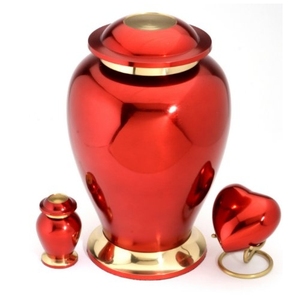 Red Brass Heart <b>Keepsake</b> Cremation Urn for Human and Pet <b>Ashes</b> Small Memorial Urn Decorative Funeral <b>Keepsake</b> Storage - Product Image 2