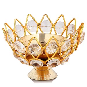 Bol décoratif en cristal avec décoration de mariage, bougie cadeau avec Design de couronne de luxe, acheter à 5% sans prix sur commande en vrac - Product Image 1