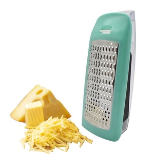 Lebensmittelechter Edelstahl Manueller Flachreibebehälter Langlebiger Multifunktions-Küchenreibebehälter für Käse/Gurke/Kartoffel/Zitrone - Product Image 1