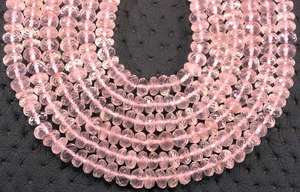 สร้อยคออนเดลลูกปัดอัญมณียาว13นิ้ว,สร้อยคอโรสควอตซ์ทำจากพลอยธรรมชาติ - Product Image 2