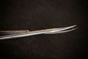 Ciseaux professionnels de manucure à cuticules ongles incurvés acier inoxydable personnalisé Logo Style beauté des doigts couleur vive poignée caractéristique - Product Image 3