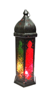 Lanterne à bougie marocaine vintage de qualité supérieure petite conception de verre en métal pour la décoration de la maison Logo personnalisable pour Noël - Product Image 4