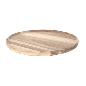 Plateau de service de vaisselle rond en bois, plat de service alimentaire personnalisé à bas prix de haute qualité - Product Image 1