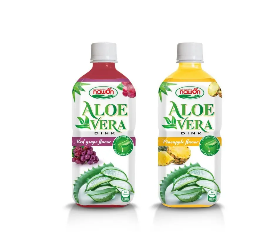 1L NAWON Aloe Vera เครื่องดื่มรสสตรอเบอร์รี่ OEM/ODM ขายส่งราคา HACCP เครื่องดื่มผู้ผลิตในเวียดนาม