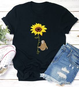 Respirant dames imprimer T-Shirt léger tissu extensible t-shirt décontracté été confort femmes haut tendance coupe ample en gros en vrac - Product Image 1