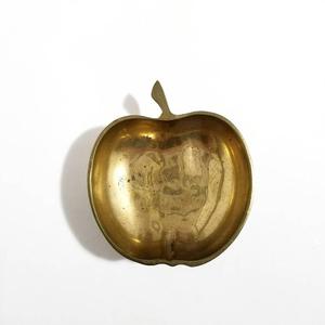 Bandeja de espejo de Metal de diseñador moderno de lujo en forma de manzana, gran tono dorado exclusivo, característica decorativa elegante, acero duradero para el hogar - Product Image 1