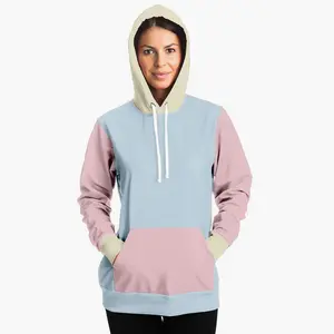 Women's Block Hoodies Sweatshirts With Customized Brand Name