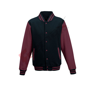 OEMขายส่งที่กำหนดเองผ้าฝ้ายผู้ชายจดหมายแจ็คเก็ต - Product Image 2