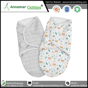 Latest Design 100% Organic Cotton Baby Adjustable Swaddle Wrap Blanket <b>Muslin</b> Blankets Direct From Indian Manufacturer - Product Image 3
