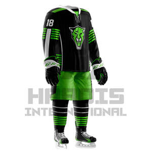 ชุดฮ็อกกี้ผู้ชายแห้งเร็วเครื่องแบบกีฬาผู้ใหญ่ชุดฮ็อกกี้น้ำแข็งทำจากโพลีเอสเตอร์ OEM - Product Image 2
