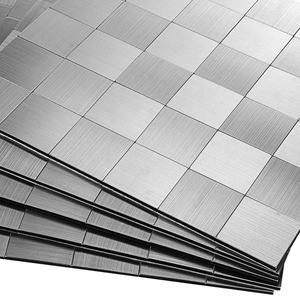 Vividtiles-Baldosas de aluminio inoxidable cepillado para pared, baldosas de Metal, revestimiento y Palo, antisalpicaduras, 10 unidades por <span class=keywords><strong>caja</strong></span> - Product Image 2