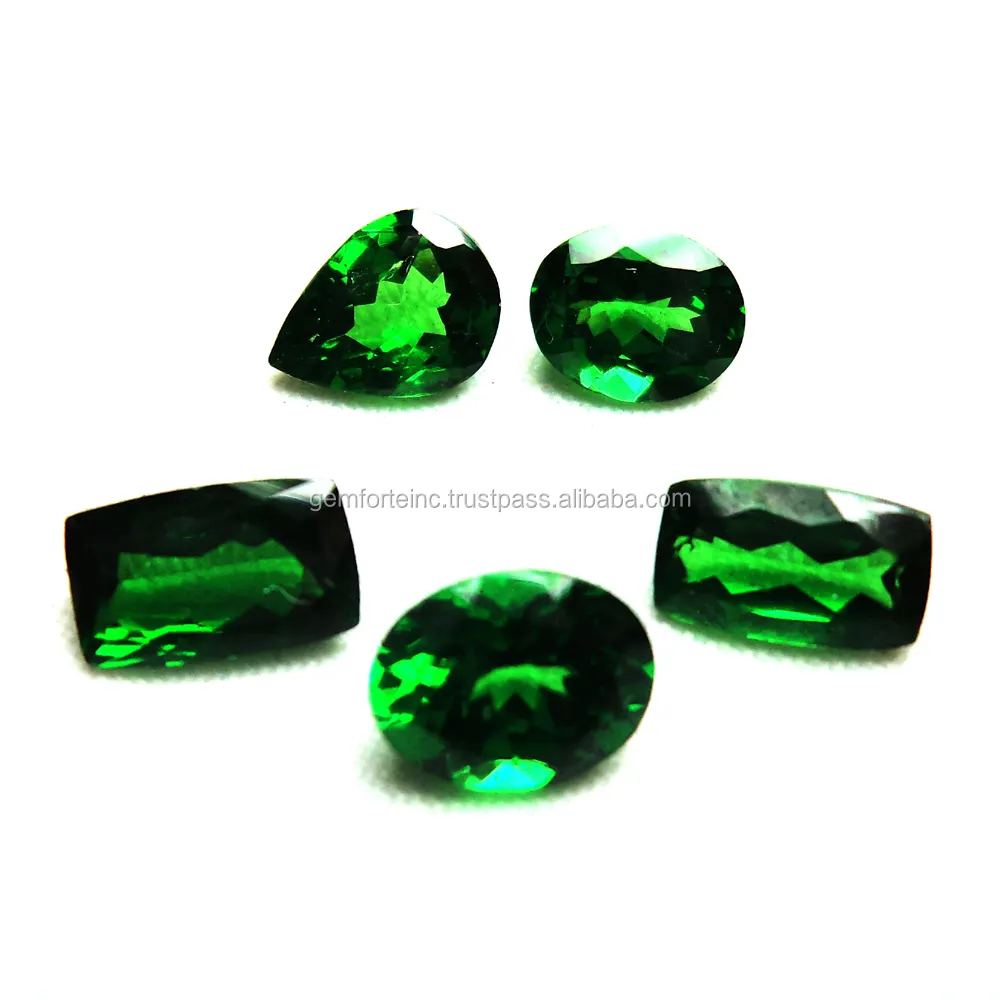 Koyu yeşil Tsavorite Garnet karışık şekil Faceted kesim taş yüksek kalite toptan fiyat kalibre boyutu gevşek yeşil Garnet