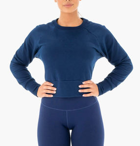 Novedad de 2024, ropa informal en relieve personalizada, Jersey bordado, suéter de lana con cuello redondo, sudadera de gran tamaño con estampado Puff para mujer - Product Image 3