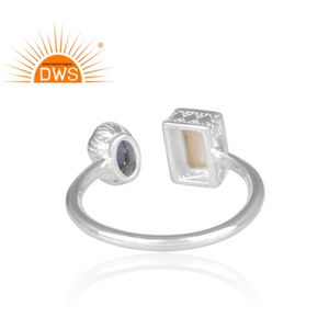 ผู้จัดจำหน่ายแหวนพลอยไข่มุกธรรมชาติและ Iolite เครื่องประดับเงินสเตอร์ลิงจากนักออกแบบ - Product Image 4