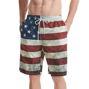 Pantalones cortos con estampado de bandera americana para hombre, Shorts informales de verano, 2021 - Product Image 5
