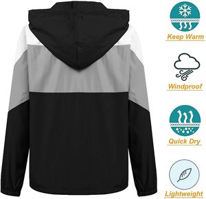 Women's Lightweight Hooded Windproof Jacket Quick Dry Sustainable Active Outdoor <b>Raincoat</b> Packable Windbreaker - Product Image 5