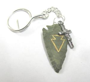 Porte-clés en Agate brute, fait à la main, en pierre précieuse, 1 pièce - Product Image 3