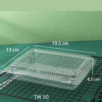 Transparante Wegwerp Fruit Container Plastic Huisdier Zwarte Microwavable Leverancier Groente Salade Cake Supermarkt Vlees Lade