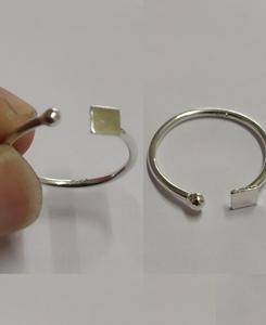Anillo de Plata de Ley 925 más vendido con hallazgos de almohadilla plana Hallazgos de plata esterlina para la colección de fabricación de joyas - Product Image 1