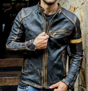 Blouson de moto en Faux cuir pour hommes, tout en 1, sur mesure, pour moto - Product Image 2