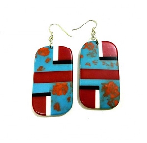 Pendientes de Resina con Diseño Nuevo, Pendientes de Acrílico y Lucita con Forma de Corazón y Rectángulo, Joyería de Moda para Mujer, Calidad - Product Image 1