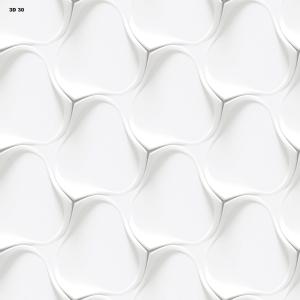 Sang trọng màu đen 600x600mm 9mm Độ dày 3d-27 bề mặt bóng 9mm gạch sứ mới 3D kỹ thuật số tráng men đánh bóng gạch đường cong mô hình - Product Image 4