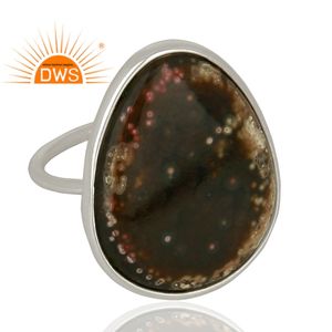 Ocean Jasper Anillo de piedras preciosas Elegante Sólido 925 Sterling Fine Silver Girls Ring Jewelry Manufacturer Classic Collection - Product Image 2