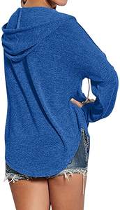 Sweat-shirts à capuche surdimensionnés en coton brodé et tricoté pour femmes et unisexe, personnalisables avec couleur et taille sur mesure, OEM - Product Image 6
