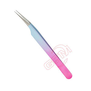Nouvelle conception, pince à épiler pour extensions de cils en acier inoxydable sur mesure, durable, réutilisable, best-seller, faible MOQ - Product Image 2