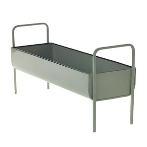Top Selling High Quality Metal Galvanized <b>Large</b> shape New Customized Design Garden Metal Planter with 4 legs stand In India - Product Image 4