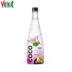 330ml para VINUT Botella de plástico Agua de coco Mangosteen Muestra gratis y etiqueta de diseño Sin azúcar Bajo en grasa para niños Vietnam - Product Image 1