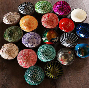 Cuencos de coco de cáscara de huevo, cuencos de coco lacados de Vietnam - Product Image 2