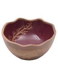 Enamel Printed Wood Bowl with mango Printed Color for Kitchen Accessories Home <b>Brown</b> <b>Box</b> Packing for Sale - Product Image 6