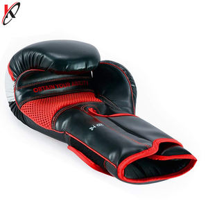 ถุงมือชกมวยและคิกบ็อกซิ่งสีแดงถุงมือหนังสำหรับฝึกศิลปะการต่อสู้ - Product Image 4