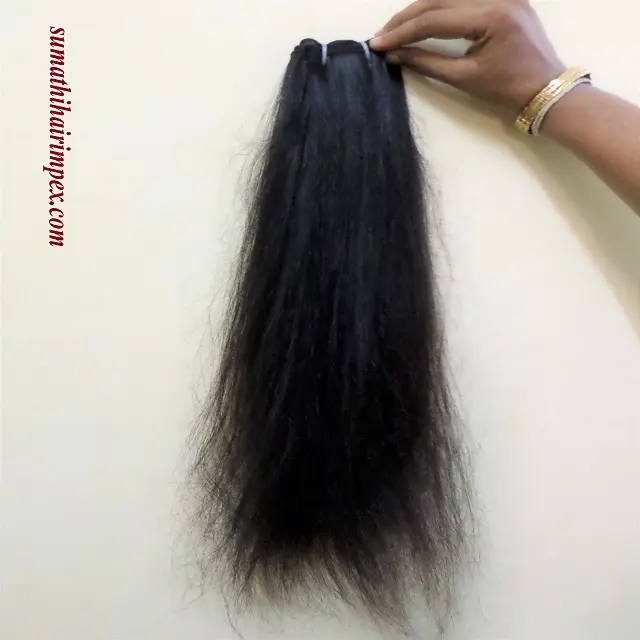 Extension de cheveux humains lisses de 6 à 32 pouces, 100% cheveux indiens vierges rugueux, cuticules