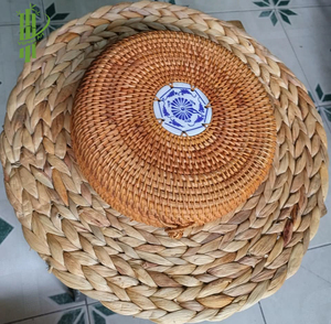 Bandeja de mimbre personalizada con bandeja de servicio hecha a mano, decoración para el hogar - Product Image 4