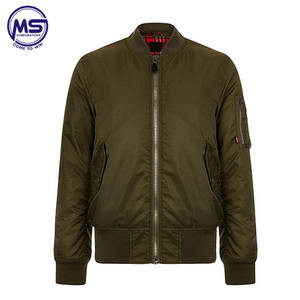 Chaqueta Bomber de hombre informal de buena calidad personalizada al por mayor, talla grande, cierre de cremallera, transpirable para invierno - Product Image 5