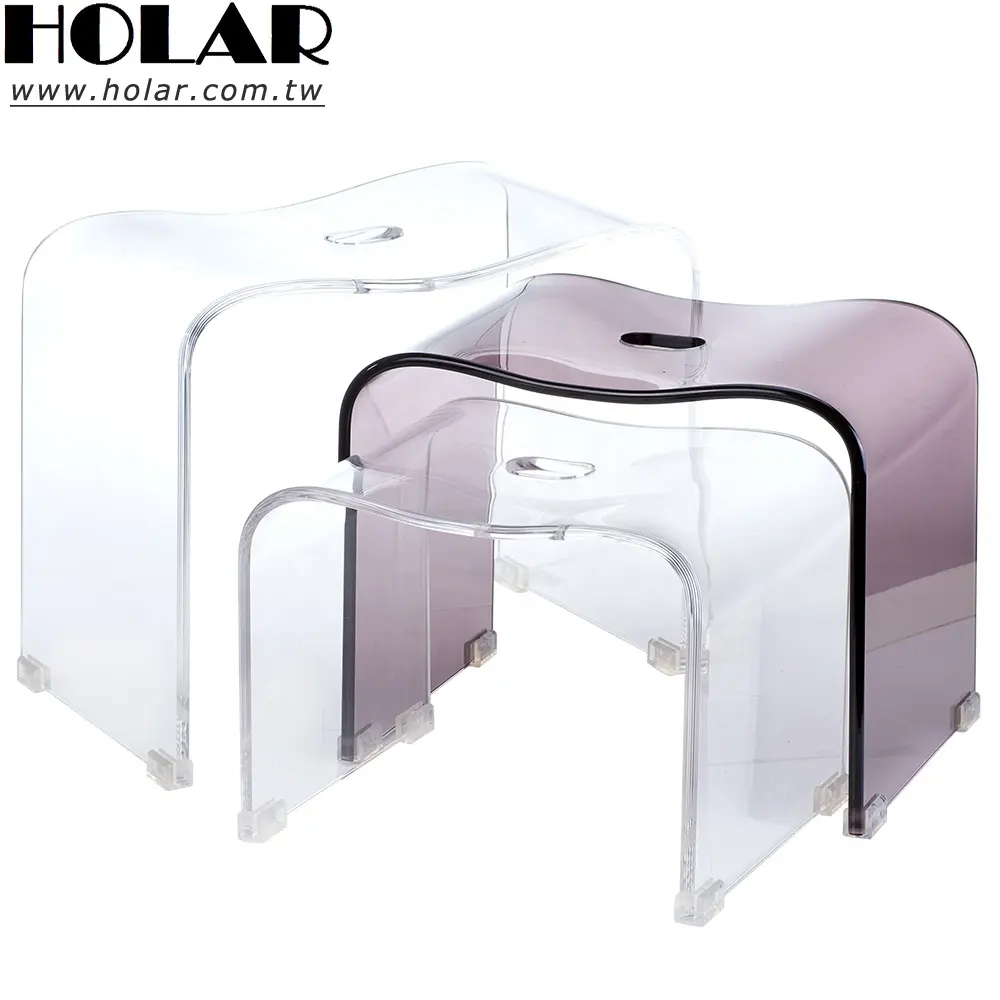 [Holar] Đài Loan Sản Xuất Thủ Công Nhật Bản Hợp Thời Trang Acrylic Tắm Băng Ghế Dự Bị Cho Phòng Tắm