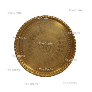 Bandeja de Servicio de Latón de Diseño Maravilloso para Hogar, Hotel y Restaurantes, Bandeja para Servir Alimentos al Mejor Precio - Product Image 1