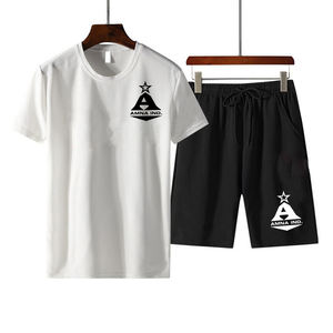 Kits d'entraînement de gymnastique pour hommes, couleur grise, avec Logo personnalisé, été, offre spéciale, - Product Image 3