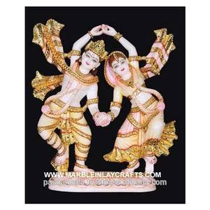 Escultura de mármol blanco Natural, escultura de Krishna Radha - Product Image 1