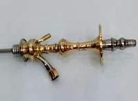 Tige de chicha égyptienne de luxe en laiton massif laqué, type courbé en cuivre et acier inoxydable, gravée à la main, design traditionnel, vente en gros