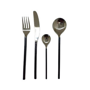 Couverts manche en métal brun avec acier inoxydable argenté avec ensemble de couverts en or vente chaude ensembles de couverts de dîner - Product Image 6